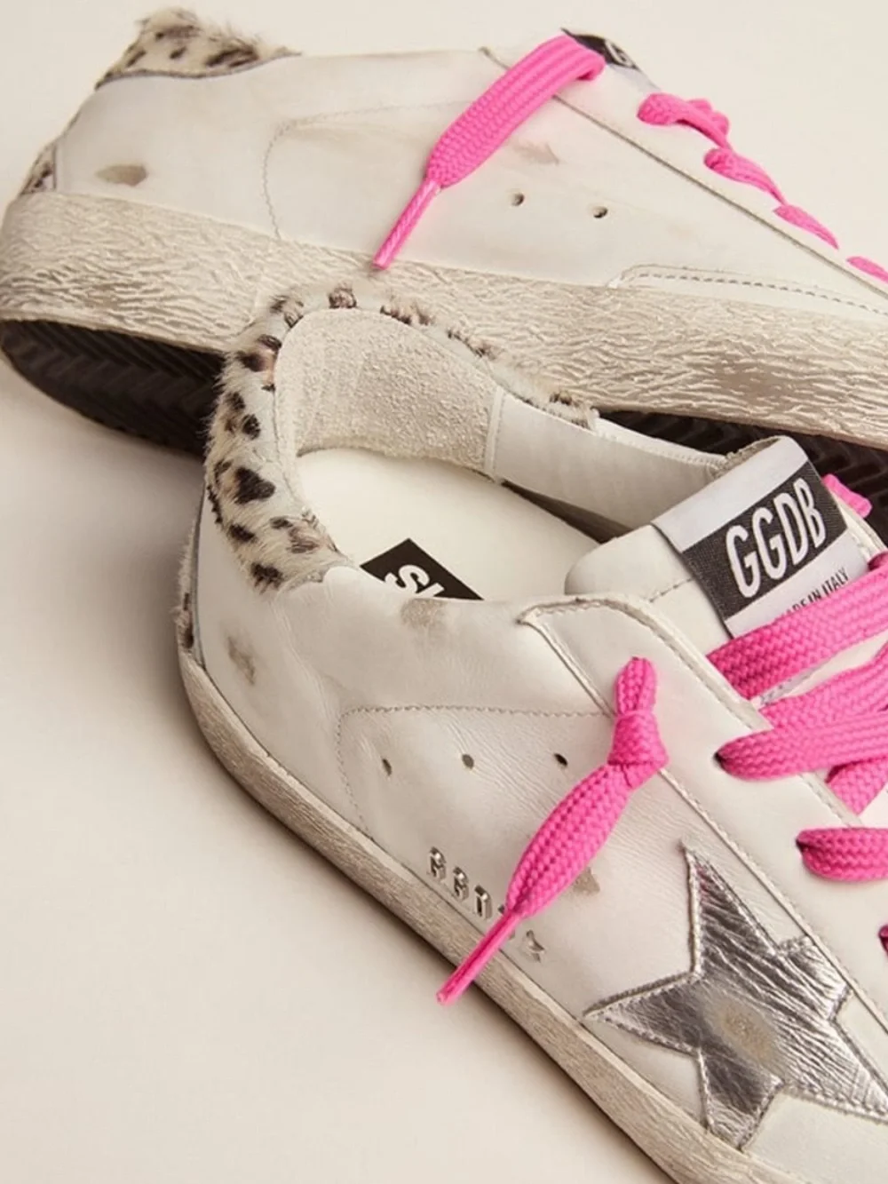 Super Star Classic Pink Laces Leopard Heel - Picture 3 of 4